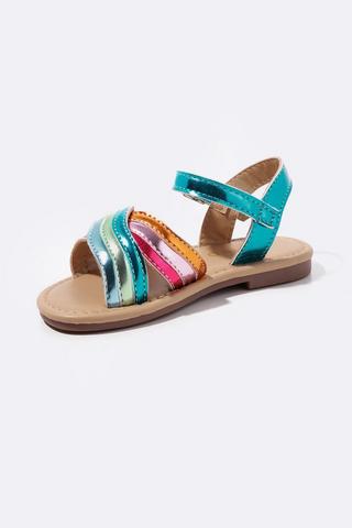 Cross Over Multi Colour Sandal