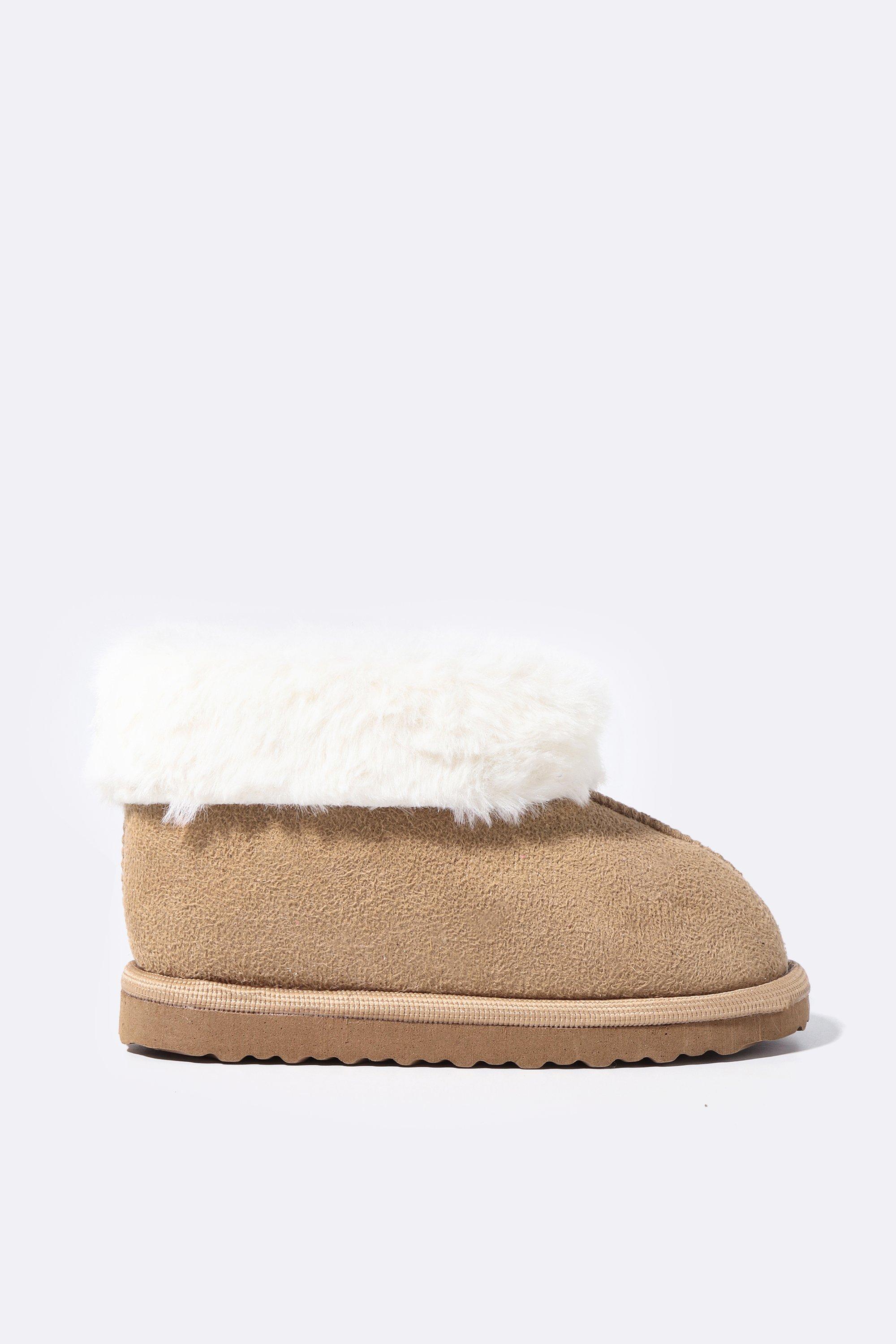 mens fluffy slipper boots