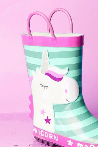 Unicorn Stripe Gumboot