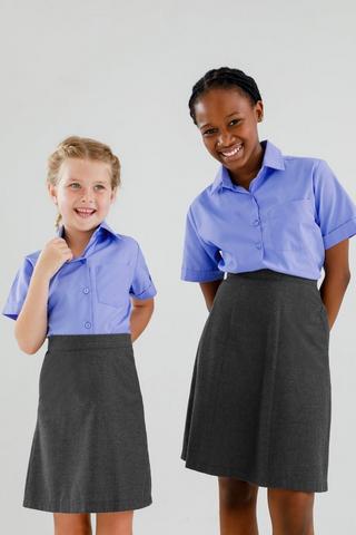 Short-sleeved College Style School Uniform Set For Girl And Boy