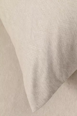 Microfibre Marl Hatching Euro Continental Pillowcase