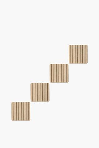 4 Pack Ribbed Coasters