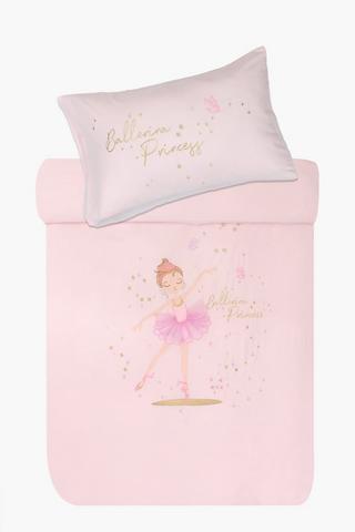 Microfibre Ballerina Princess Duvet Cover Set