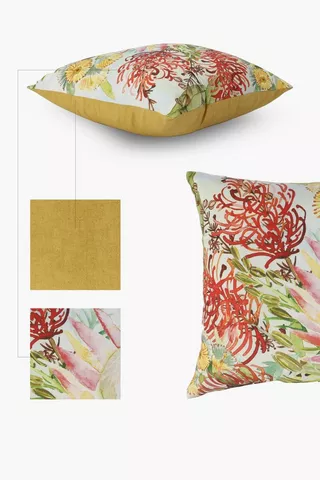 Printed Protea Scatter Cushion 50x50cm