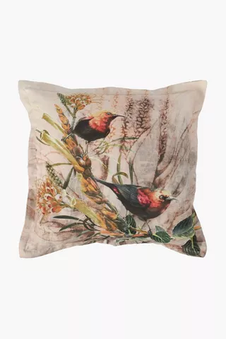 Printed Honey Bird Scatter Cushion 55x55cm