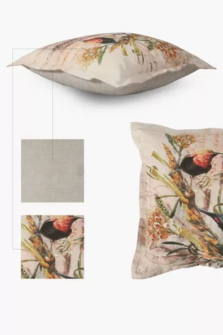 Printed Honey Bird Scatter Cushion 55x55cm