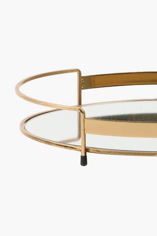 Classic Oval Mirror Tray 35cm