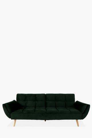 Retro Square Button 3 Seater Sleeper