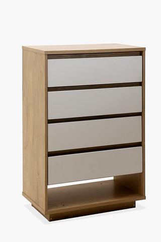 Boston 4 Drawer Unit, 90x45x95 cm