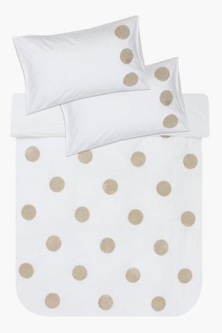 Cotton Tufted Dot Duvet Cover Set