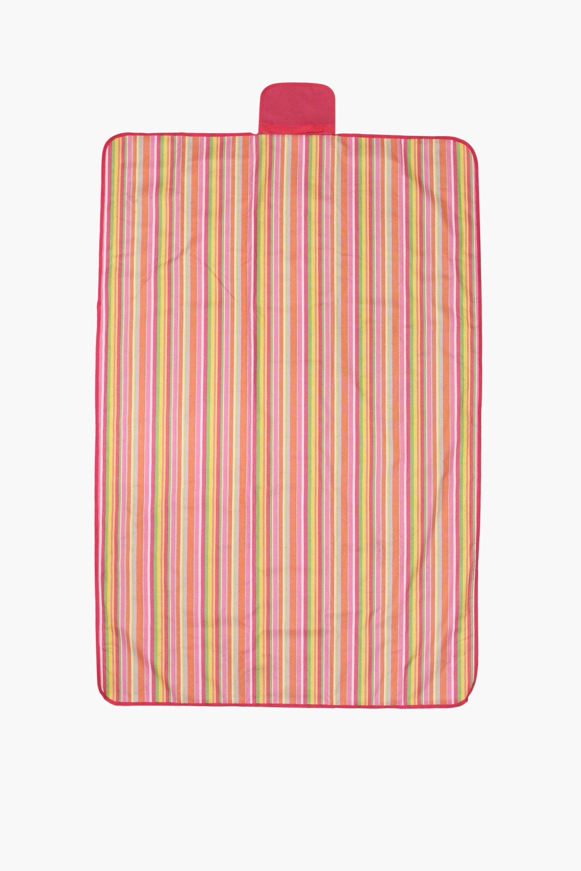 Beach Picnic Blanket Multi Stripe, 120x180cm