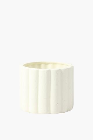 Wave Ceramic Planter, 12x15cm