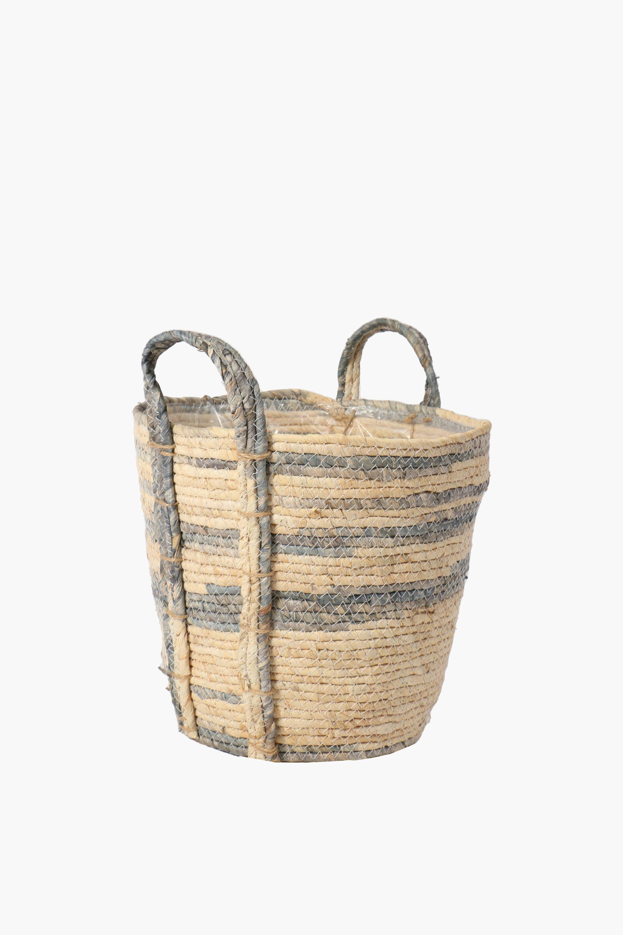 Woven Basket Planter, 32x39cm