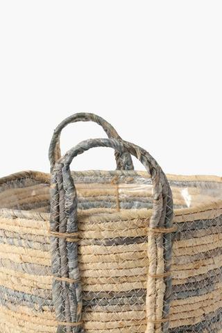Woven Basket Planter, 32x39cm