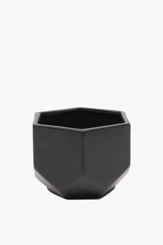 Geo Ceramic Planter, 17x12cm