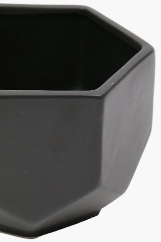 Geo Ceramic Planter, 17x12cm