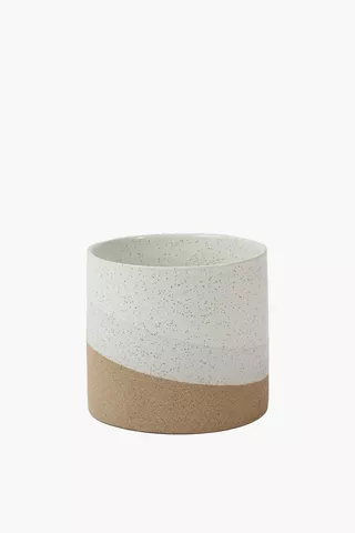 Sandy Ceramic Planter, 15x14cm
