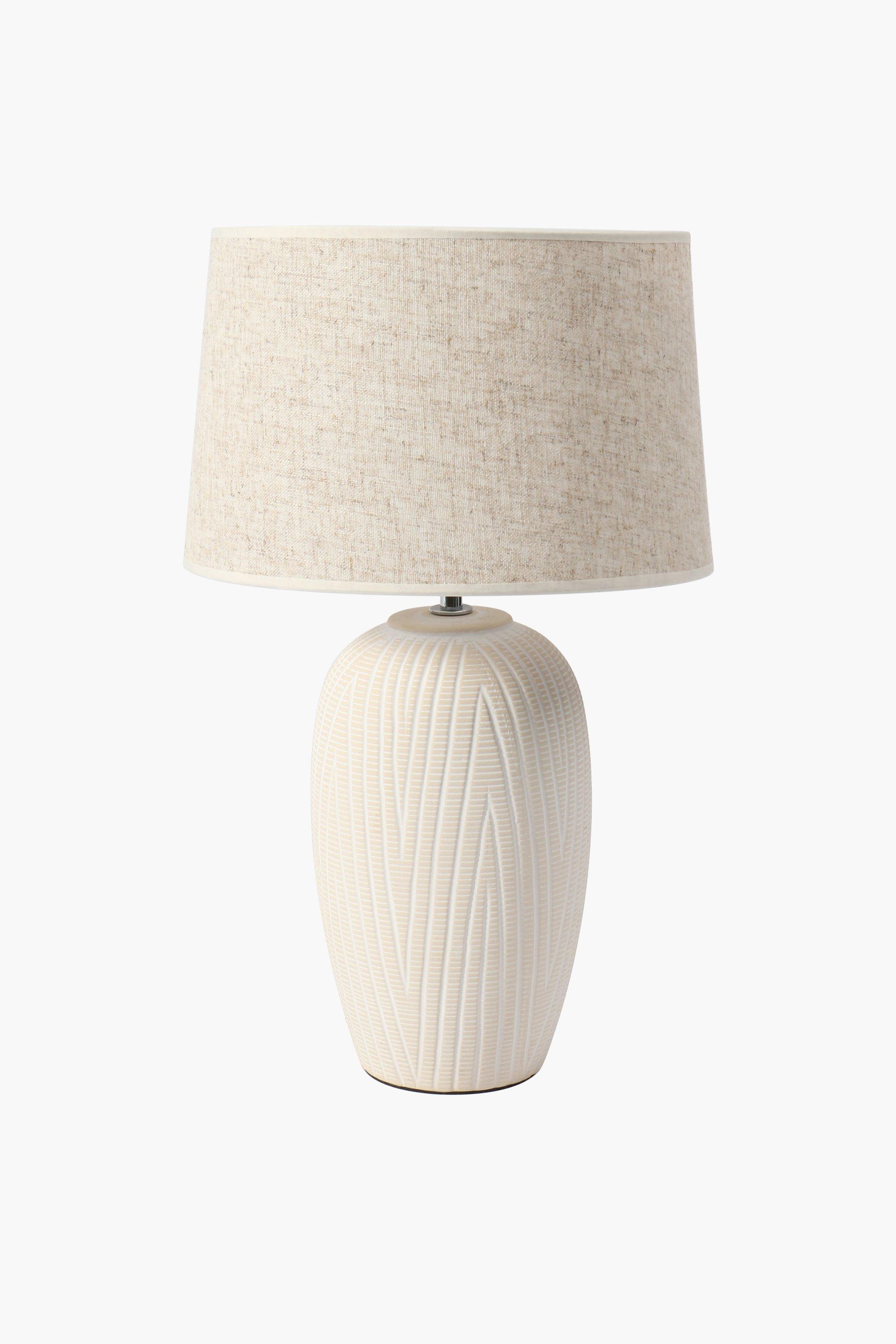 Chevron Ceramic Lamp Set, 15x45cm