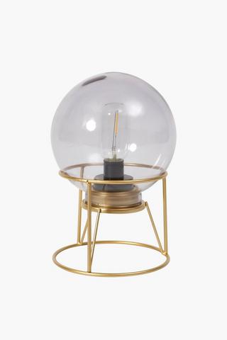 Metal Stand Led Globe, 18x28cm