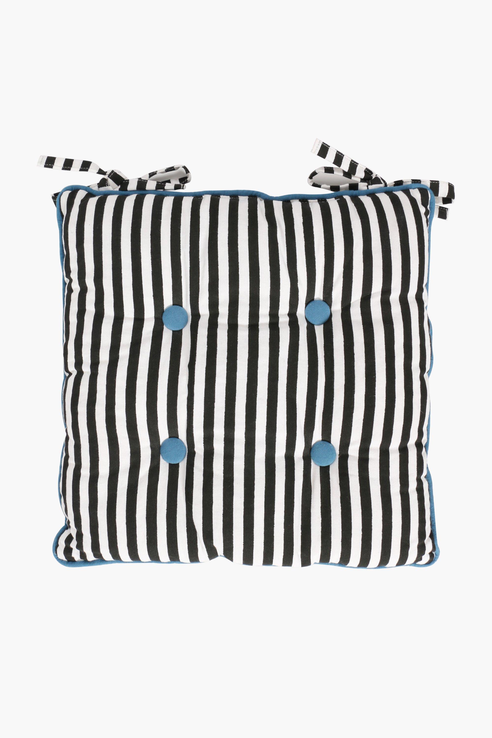 Printed Stripe Chair Pad 40x40cm