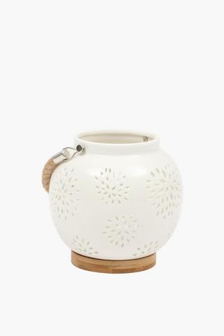 Floral Rope Lantern, 16x16cm