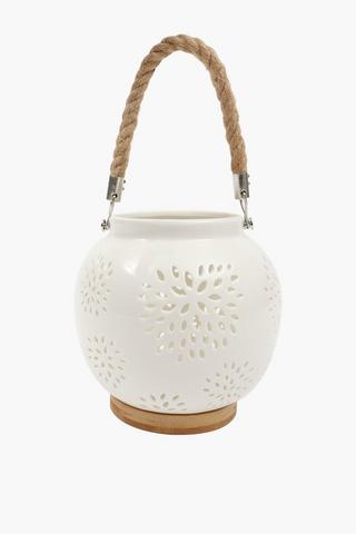 Floral Rope Lantern, 16x16cm