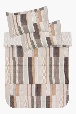 Microfibre Rustic Stripes Comforter Set