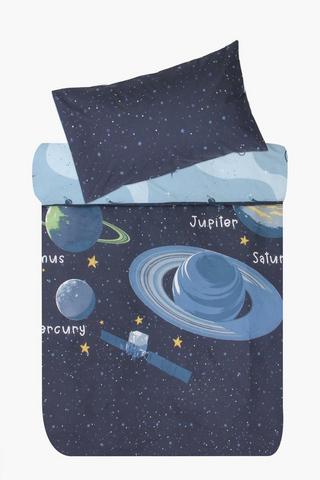 Polycotton Photographic Planets Duvet Cover Set