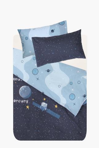 Polycotton Photographic Planets Duvet Cover Set