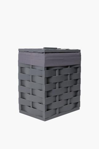 Wood Slat Laundry Basket