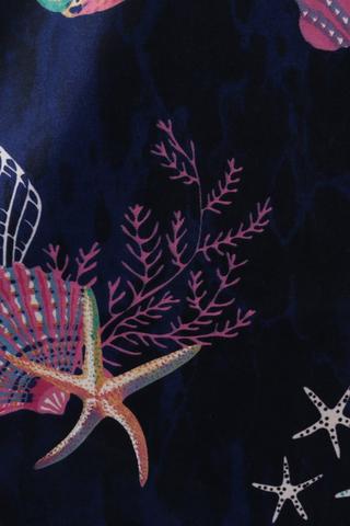 Glow In Dark Lily Shells Eyelet Curtain, 140x225cm