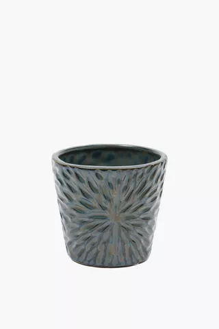 Starburst Ceramic Planter, 10x11cm