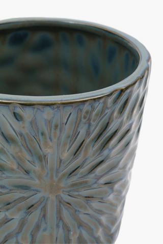 Starburst Ceramic Planter, 10x11cm