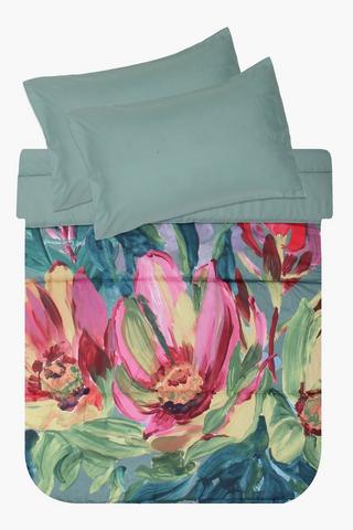 Microfibre Printed Floral Comforter Set