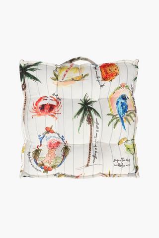 Printed Box Chair Pad, 42x42cm