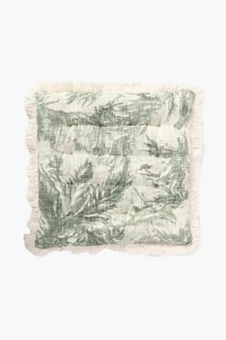 Printed Slub Detail Bahamas Chair Pad, 50x50cm