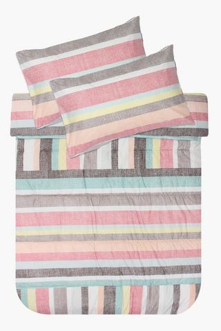 Soft Touch 6 Piece Rustic Stripes Comforter Set