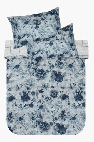 Microfibre Classic Floral Comforter Set
