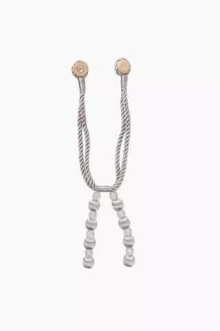 Rope And Bead Magnetic Hold Back