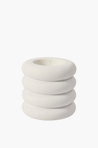 Circle Stacked Candle, 10x11cm