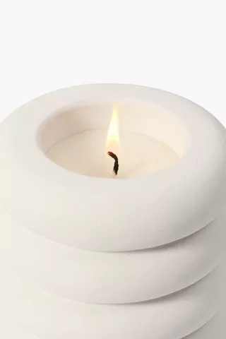 Circle Stacked Candle, 10x11cm