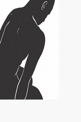 Leaning Figure Canvas, 60x90cm