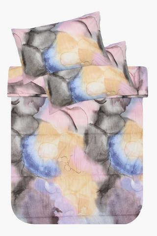 Microfibre Sunrise Abstract Comforter Set