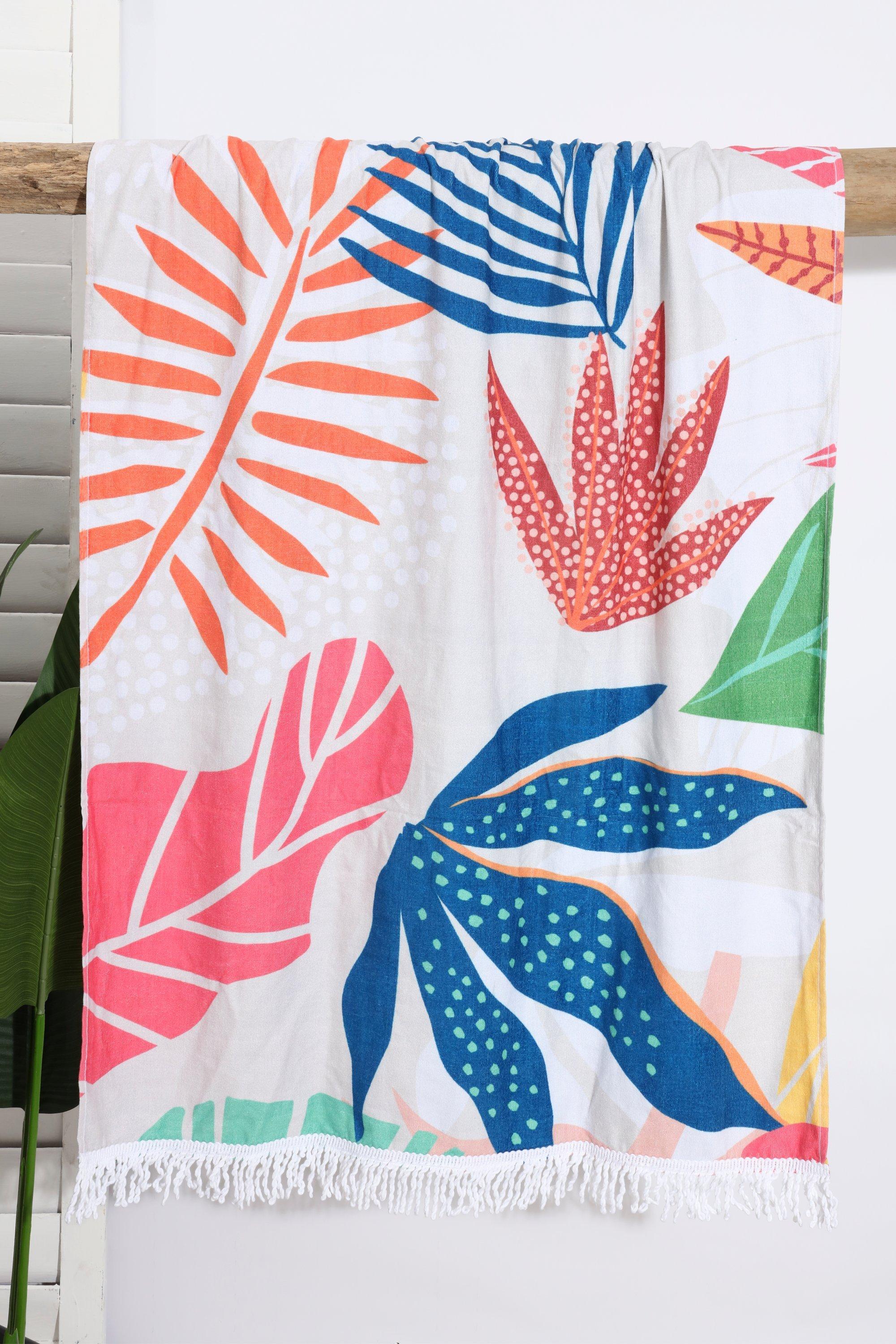 BEACH TOWEL WITH FRINGE SEASON OF THE SIREN