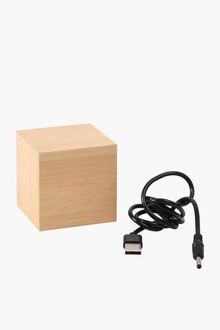 Wooden Box Alarm Clock, 6.5cm