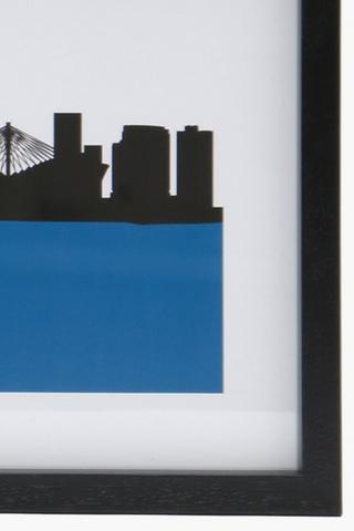 Framed City Skyline, 30x60cm