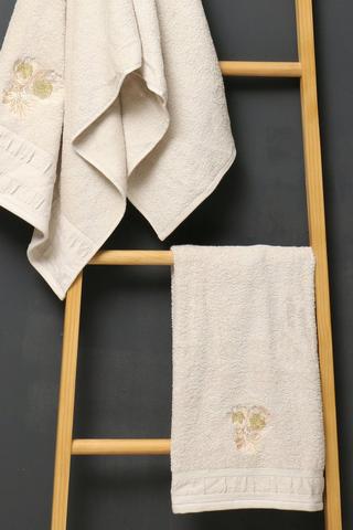 Embroidered Protea Cotton Hand Towel