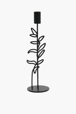Urban Leaf Dinner Candle Holder, 28cm