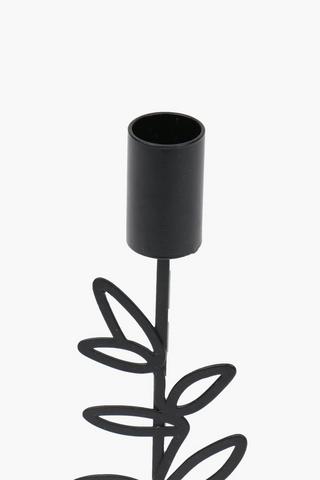Urban Leaf Dinner Candle Holder, 28cm