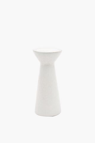 Tapered Ceramic Candle Holder, 10x22cm